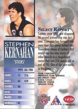 1996 Select AFL #5 Stephen Kernahan Back